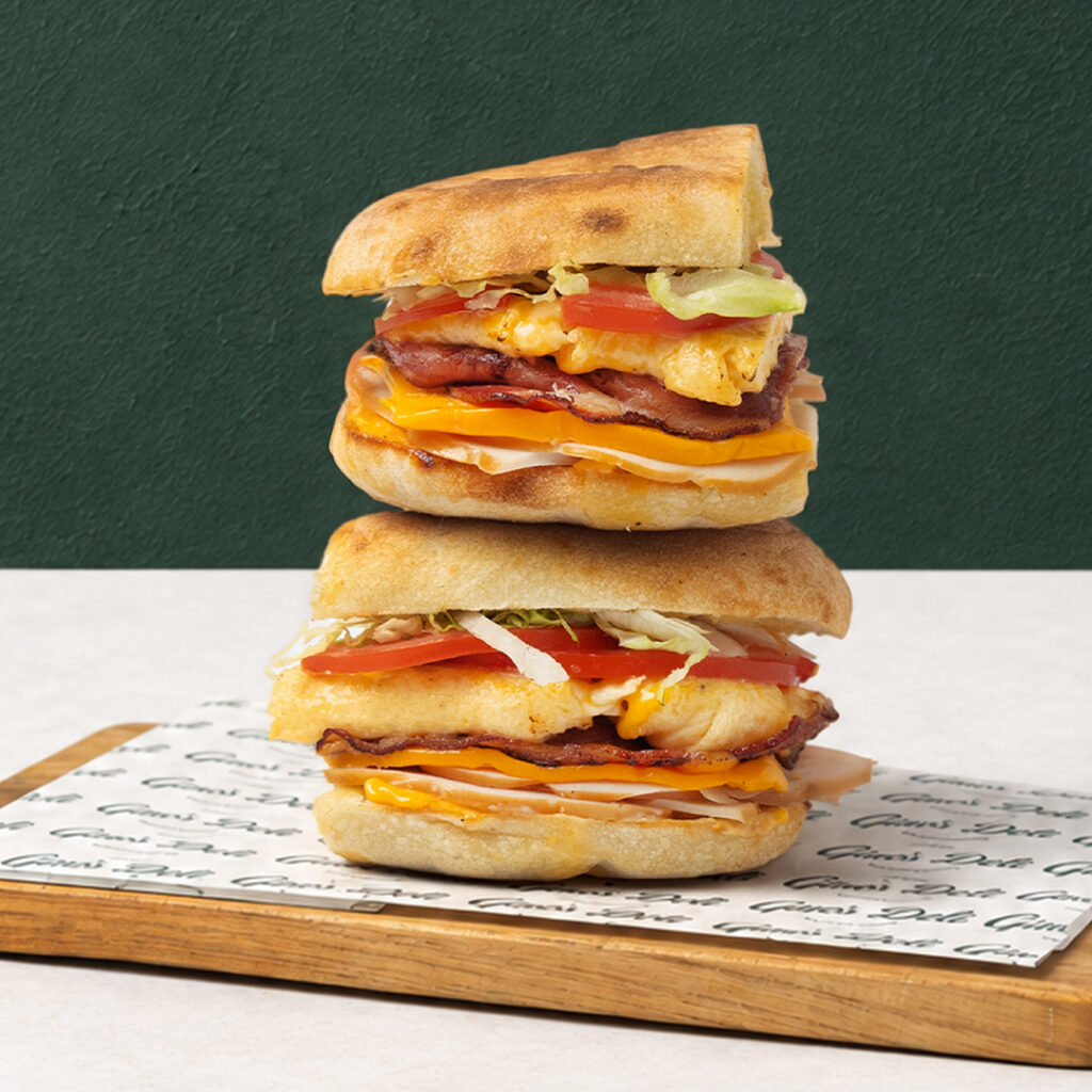 All Day Breakfast Club XXL (Sandwich) at Gino's Deli