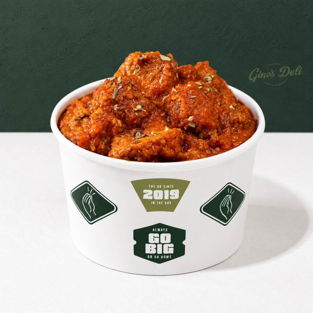 Side Portion of Homemade Meatballs at Gino's Deli